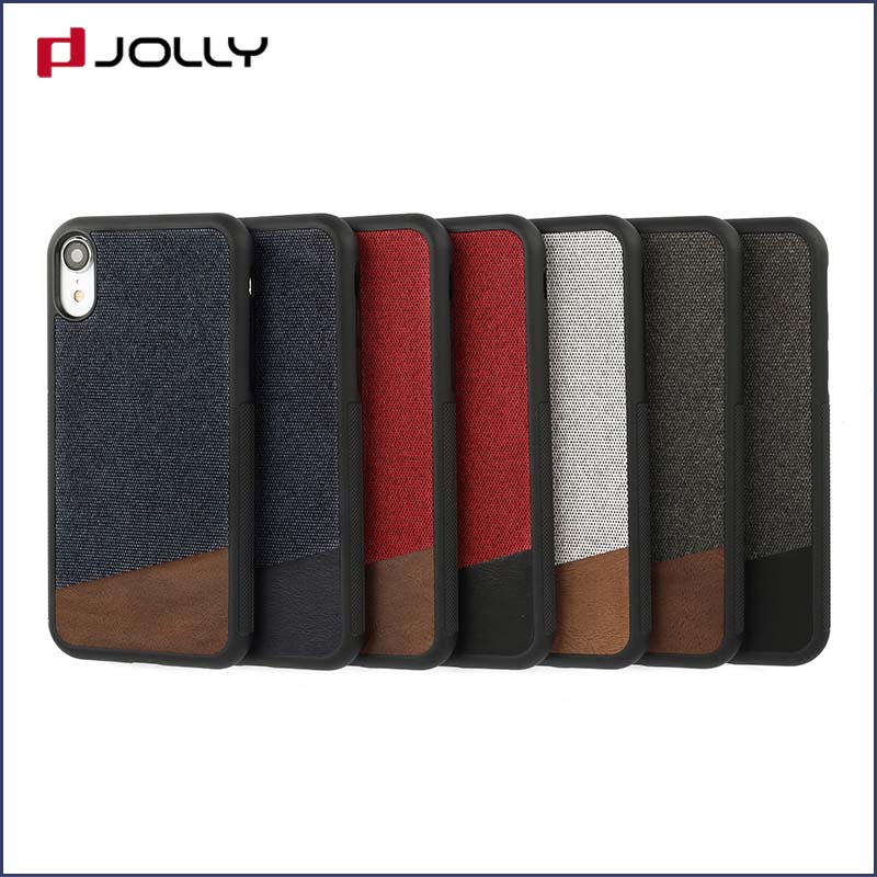 slim spliced two leather mobile back cover online company for iphone xr-3