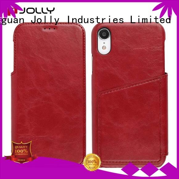 iPhone Xr Cover Leather Folio Phone Case With Id & Credit Card Pockets DJS0996