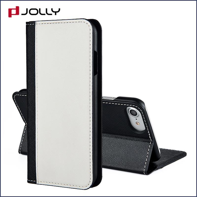 Jolly leather card holder organizer leather wallet phone case with slot for apple-1