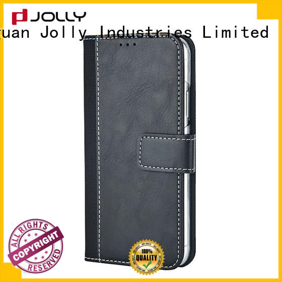Jolly artificial magnetic wallet phone case supply for mobile phone
