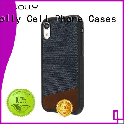 Jolly slim spliced two leather personalised phone covers factory for sale