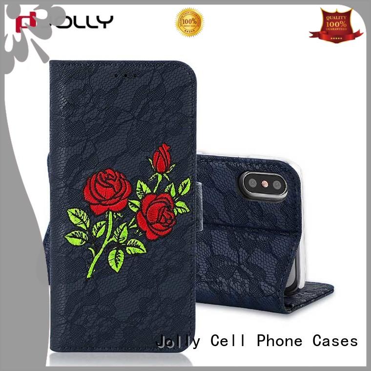 women's cell phone wallet with credit card holder for apple Jolly