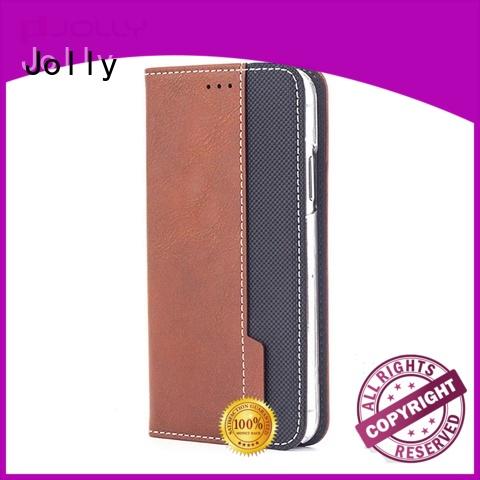 Jolly slim leather leather phone case with slot for mobile phone