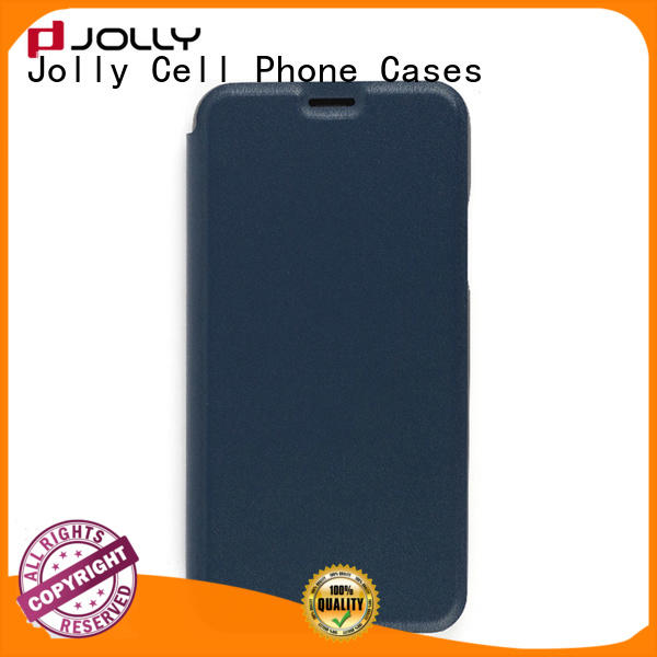 folio anti radiation phone case with slot kickstand for mobile phone