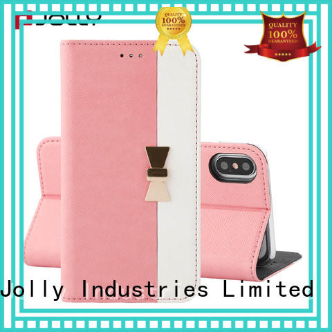 slim leather apple iphone flip case with strong magnetic closure for sale