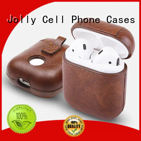 Jolly protective Airpods Case with button hole hollow for mobile phone