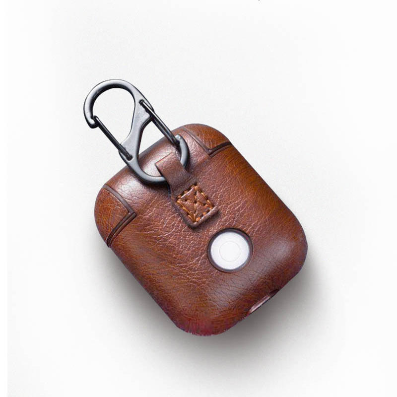 pu leather Airpods Case with button hole hollow for sale