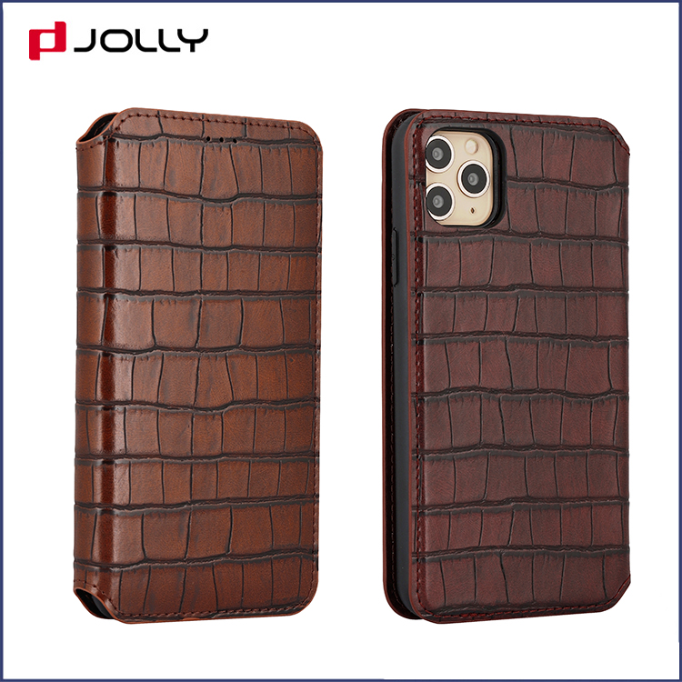 2020 nuevo diseño iPhone 11 Pro funda, cuero Croco 2 en 1 funda de teléfono desmontable con ranura para tarjeta DJS1626