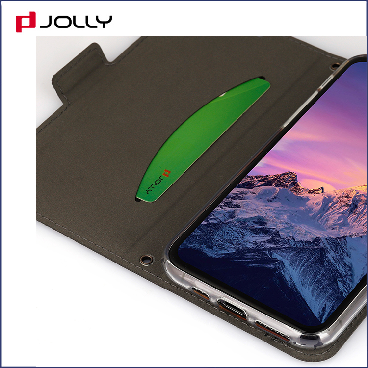 Funda de teléfono de cuero con tapa para iPhone 11 Pro de Apple, funda Cartera de cuero con elemento de sensación de moda DJS1679