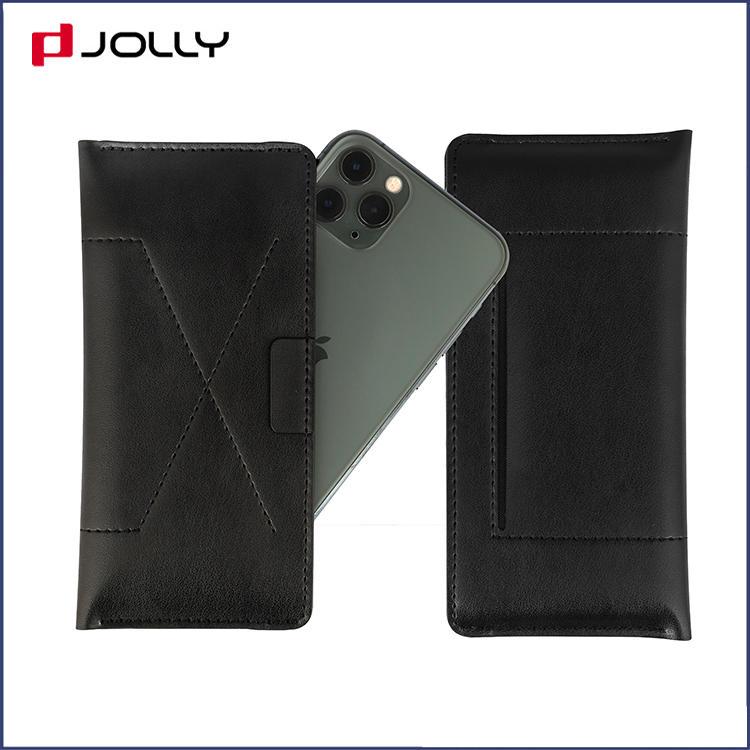 Clssic Design 6.5 Inches Universal Leather Mobile Phone Case with Back Side Card Slot DJS1653