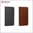 high quality personalised leather phone case with strong magnetic closure for sale