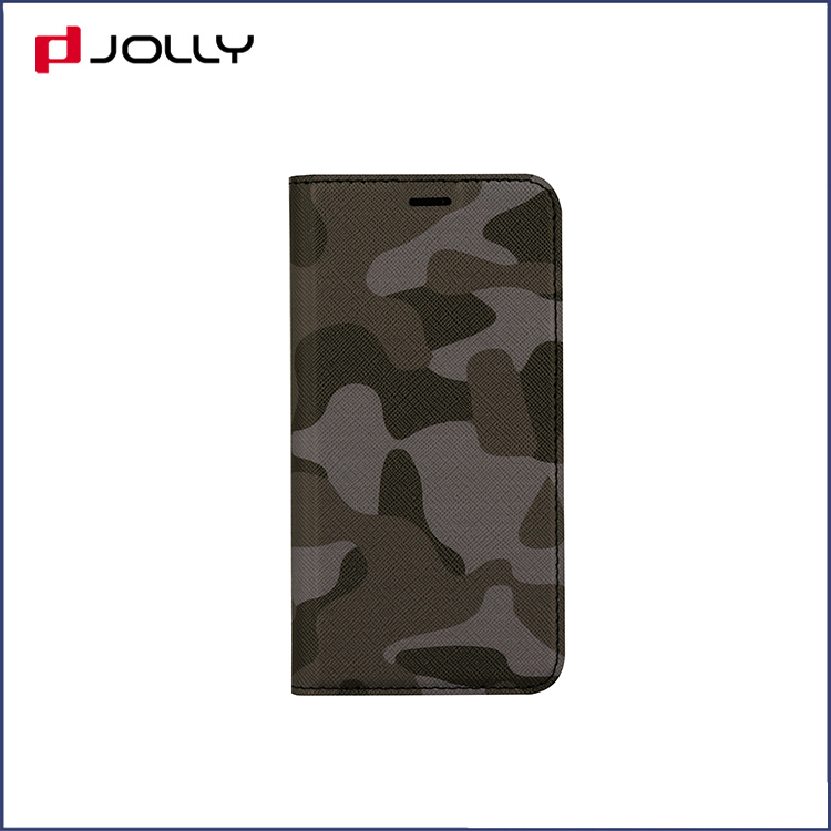 Kick Stand Apple iPhone 11 Pro Flip Leather Phone Case, Unique Camo Element Leather Wallet Case with Card Slot DJS1637