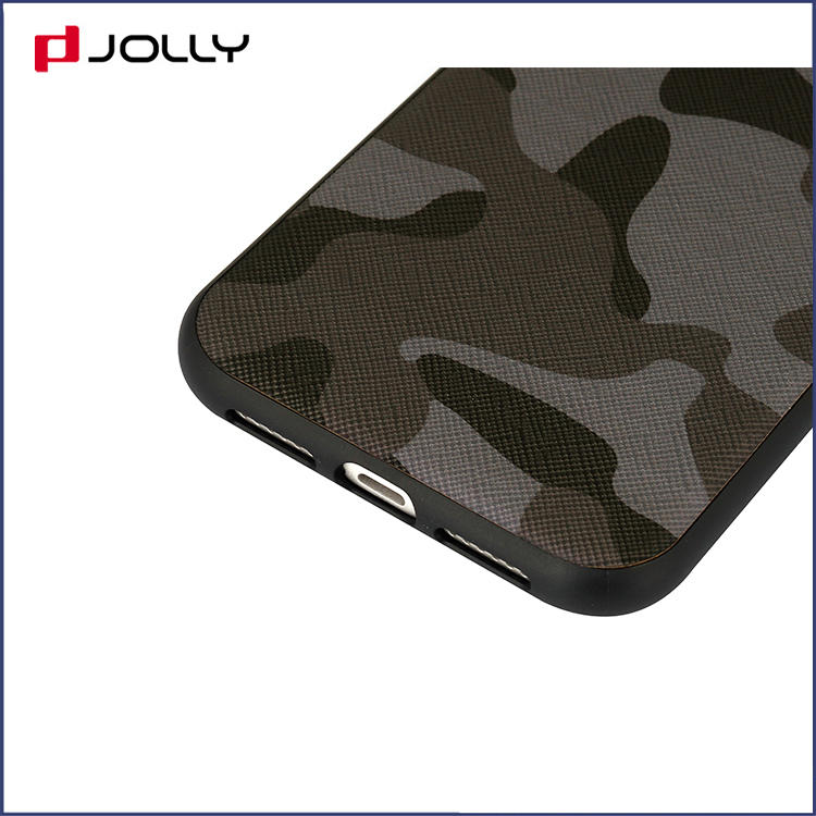 Camo Saffiano Leather Phone Case for iPhone 11 Pro, Camo Element Design Mobile Phone Back Cover DJS1636