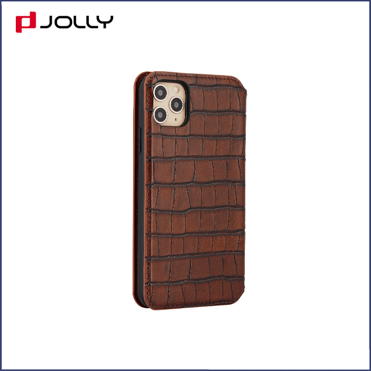 Anti-Shock Apple iPhone 11 Pro Flip Leather Phone Case,Unique Croco Element Leather Wallet Case DJS1625