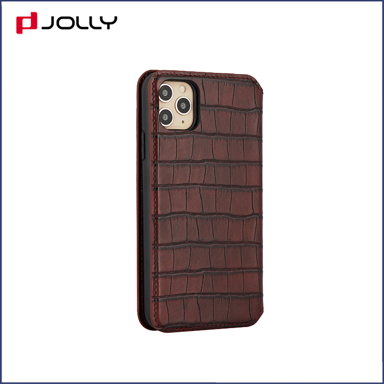 Anti-Shock Apple iPhone 11 Pro Flip Leather Phone Case,Unique Croco Element Leather Wallet Case DJS1625