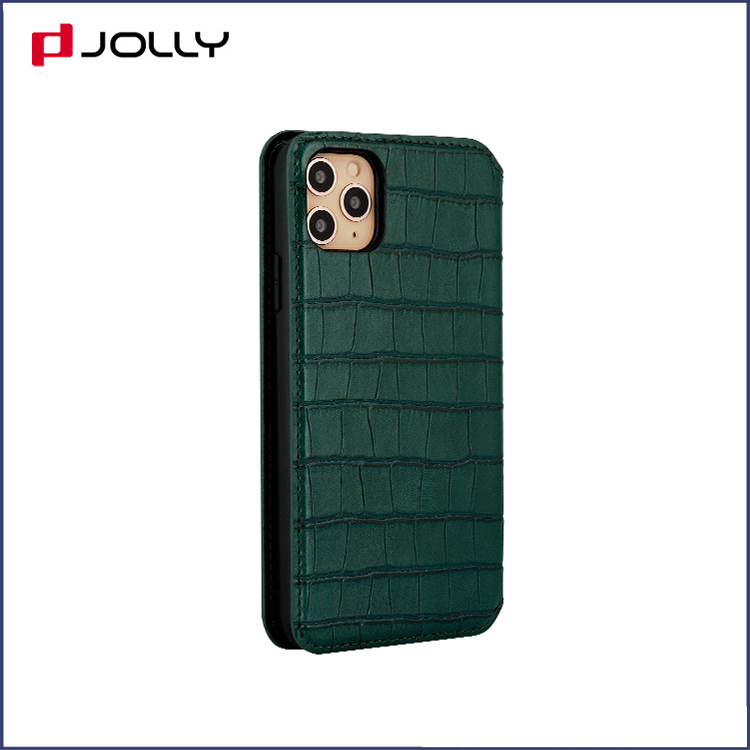 Anti-Shock Apple iPhone 11 Pro Flip Leather Phone Case,Unique Croco Element Leather Wallet Case DJS1625