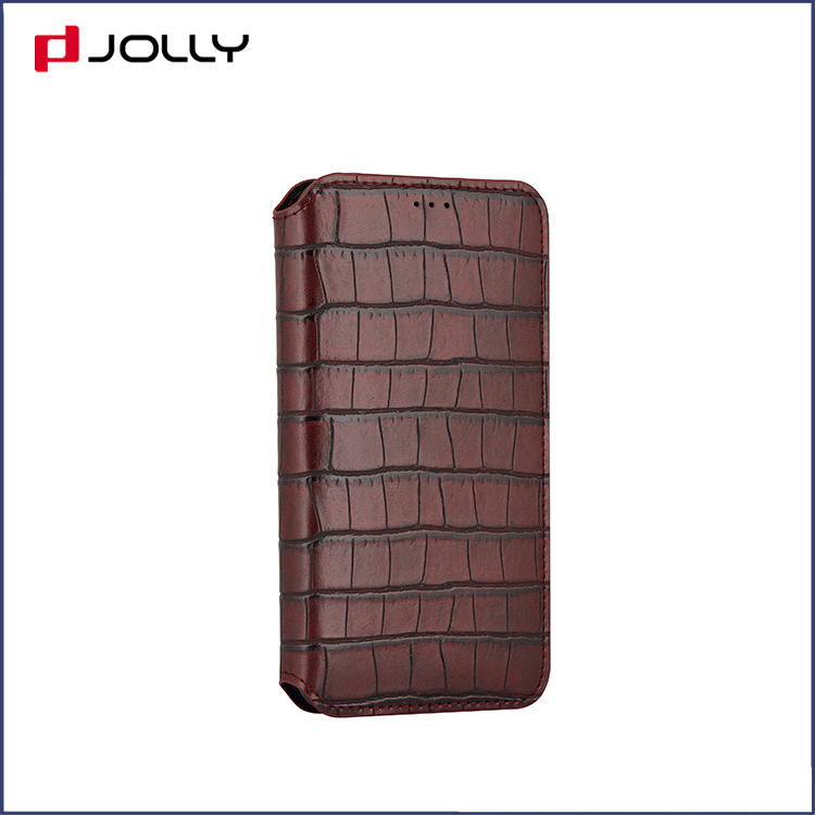 Jolly leather flip phone case with strong magnetic closure for mobile phone