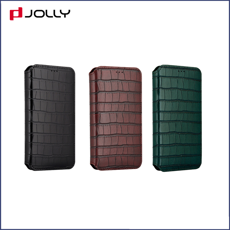 Funda de teléfono de cuero con tapa antigolpes para Apple iPhone 11 Pro, Funda de cuero con elemento Croco único DJS1625