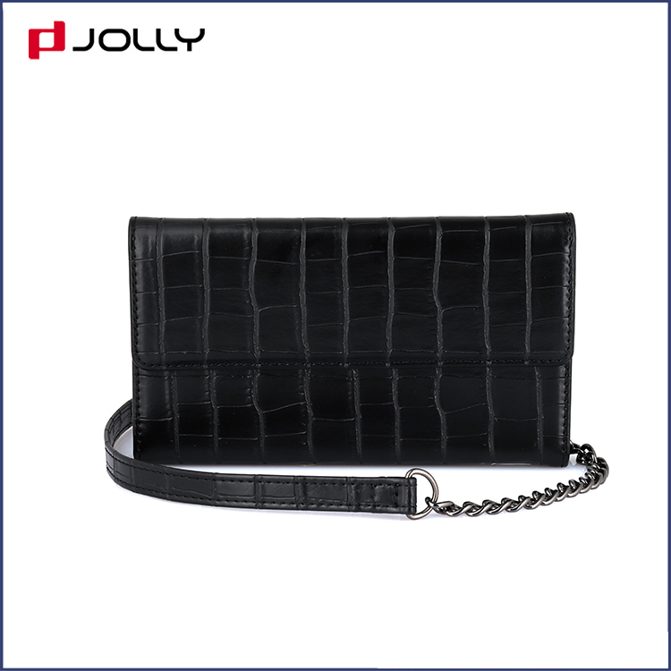 Universal Design Croco Leather Crossbody Clutch Phone Case with Built-in Card Slot DJS1630