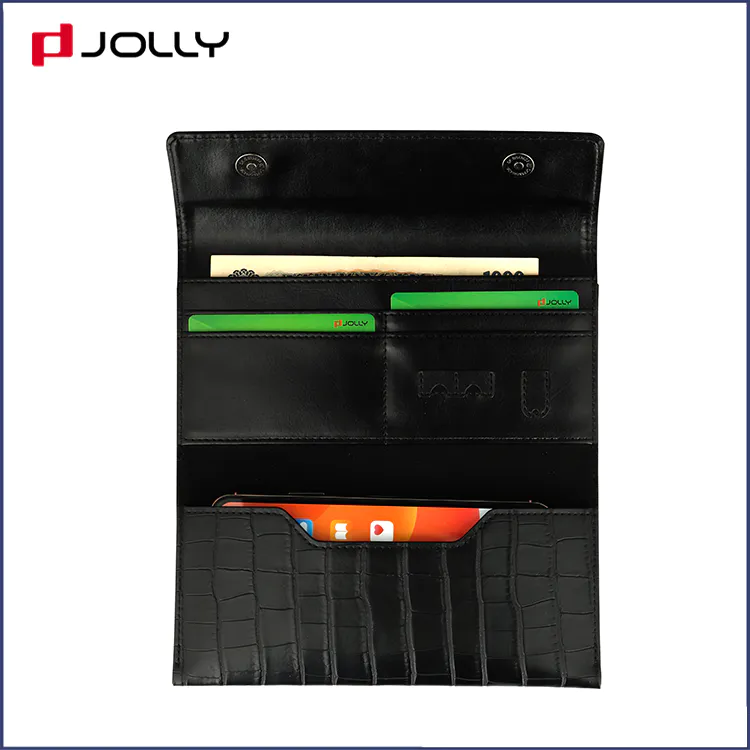 ユニバーサルデザインクロコ革電話クラッチ、クロスボディ携帯電話ケースと内蔵カードスロット DJS1630
