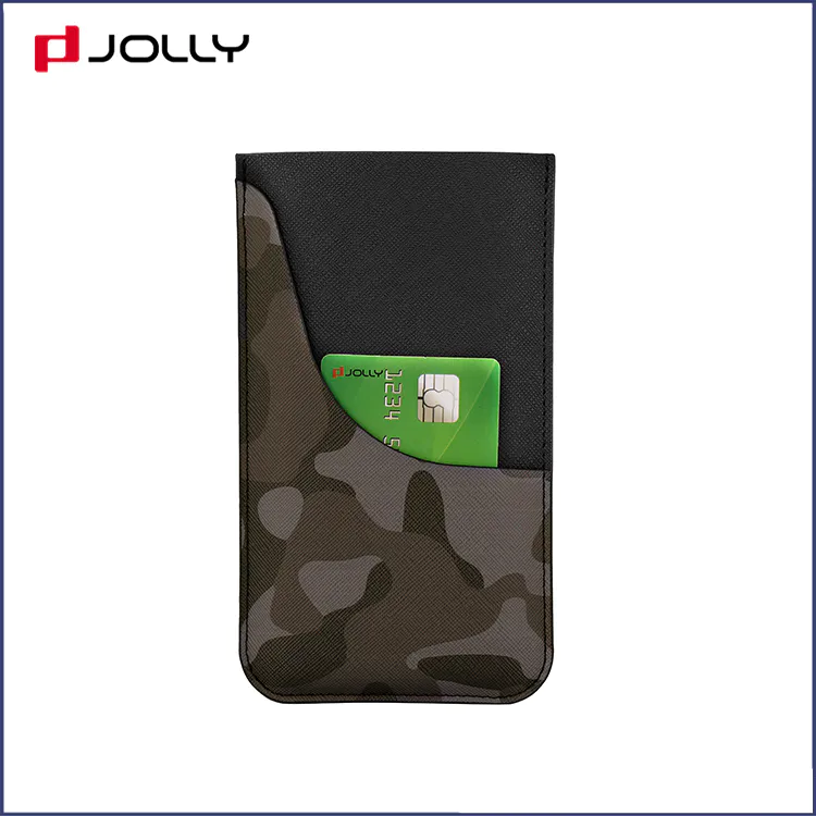 Bolsa de teléfono móvil de diseño Universal con ranura para tarjeta trasera, collar Camo Saffiano cuero teléfono Pounch DJS1638