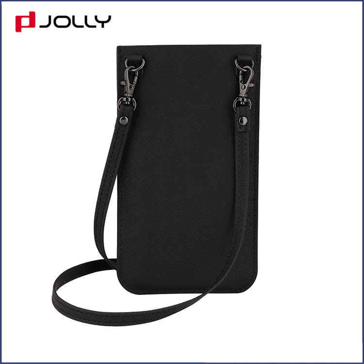 Universal Design Mobile Phone Bag With Back-Side Card Slot, Necklace Camo Saffiano Leather Phone Pounch DJS1638