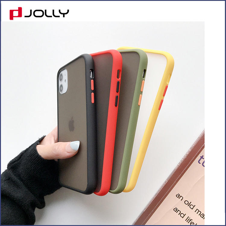 Unique Design Soft TPU+PC Mobile Phone Cover for iPhone with Color Bottom