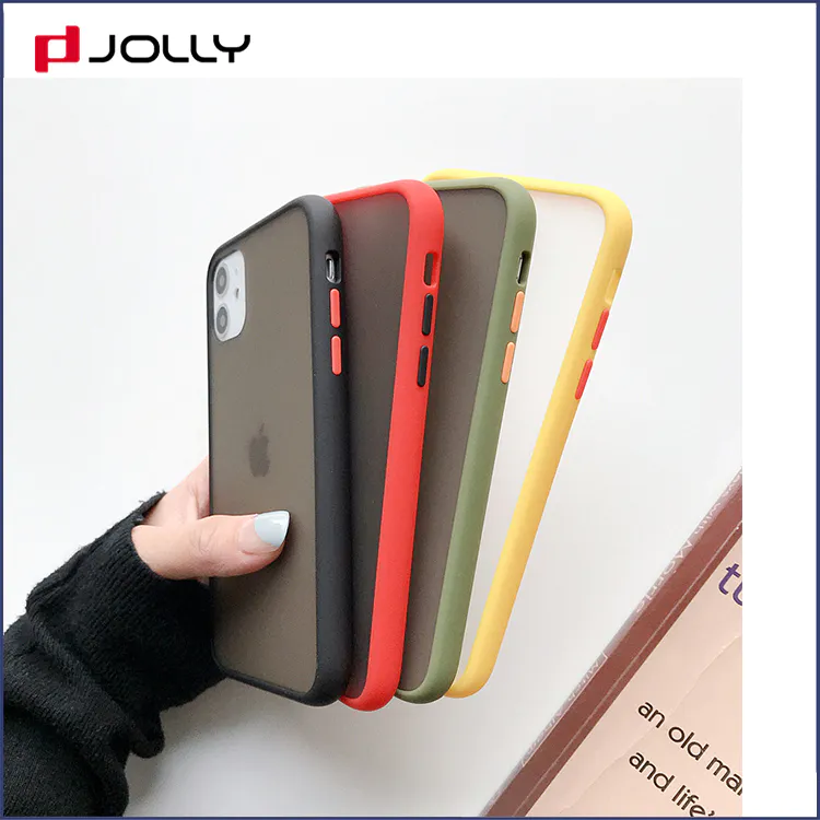 Unique Design Soft TPU+PC Mobile Phone Case Cover for iPhone with Color Bottom