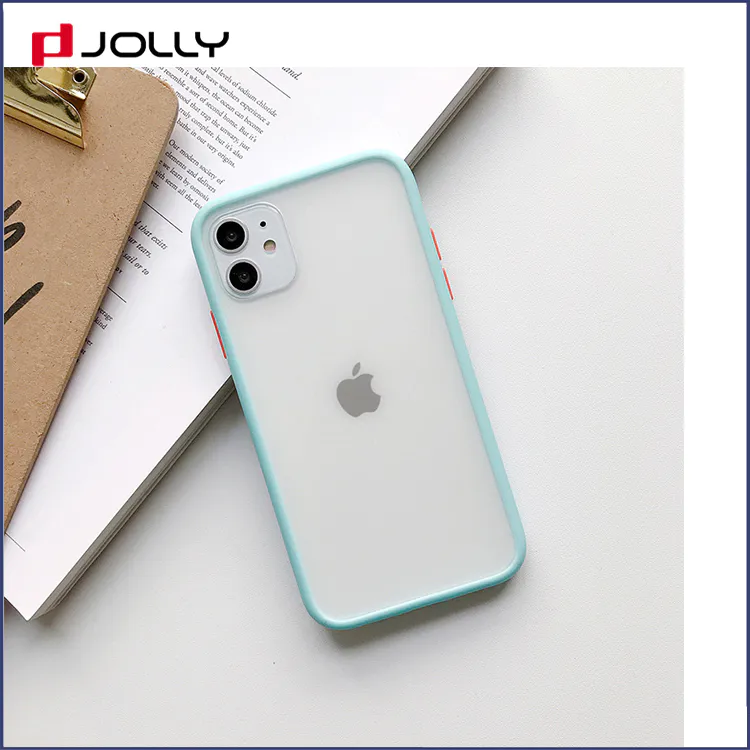 Unique Design Soft TPU+PC Mobile Phone Case Cover for iPhone with Color Bottom