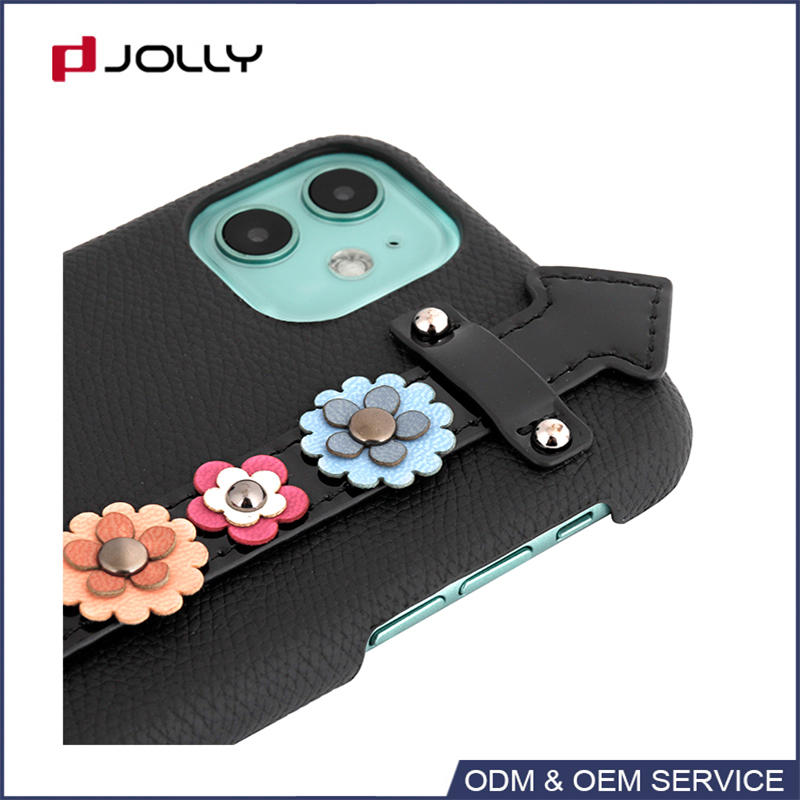 Adjustable Wrist Strap Compatible with flower, premium leather Handy Belt Loop Kickstand Viewing Stand Feature Wristband for iPhone 13